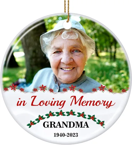 Miniatura 15 de Adornos de Navidad Personalizados 2025, Adornos con Fotos para Árbol de Navidad, Regalos Personalizados para Recién Nacidos, Parejas, Mujeres