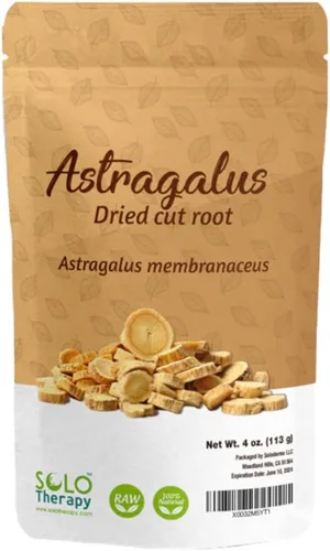 Raíz de astrágalo 4 onzas, bolsa resellable, astrágalo membranaceus, té de astrágalo, raíz cortada seca astrágalo, calidad premium, 100% natural