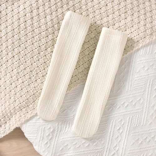 Miniatura 5 de HINTINA Conjunto de ropa para bebé recién nacida, con volantes, manga larga, de lino, con diadema, calcetines para otoño e invierno