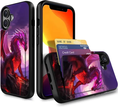 Miniatura 51 de Funda para iPhone Air, funda tipo cartera con ranura para tarjeta oculta, a prueba de golpes, TPU y PC, funda protectora de doble capa para iPhone