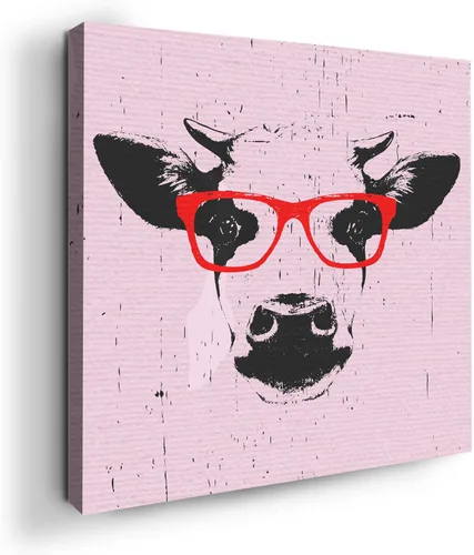 Miniatura 38 de Mavis Print - Lienzo decorativo para pared con diseño de conejo/conejo, 36 x 36 pulgadas, decoración de pared de animales impresos en HD y marco