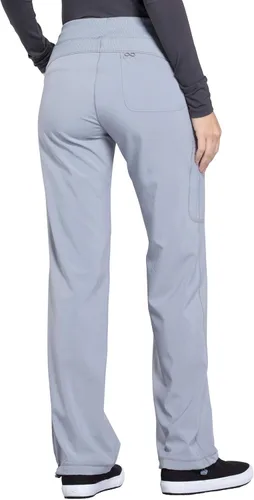 Miniatura 2 de Cherokee Infinity Pantalón con cordón de ajuste, estilo medico, tiro bajo, pierna recta para mujer