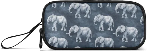 Miniatura 20 de Fisyme Estuche para lápices de texto con números negros de béisbol, caja de gran capacidad, organizador de papelería, bolsa personalizada