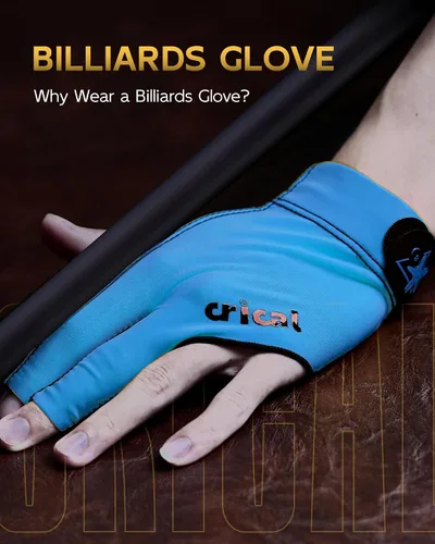 Miniatura 7 de CRICAL Guante de billar profesional para piscina, diseño de 3 dedos con licra gruesa y agarre antideslizante para hombres y mujeres, accesorios