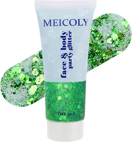 Miniatura 40 de MEICOLY Purpurina corporal roja, blanca y azul, accesorios del 4 de julio, purpurina para el cabello para niños, atuendos del 4 de julio