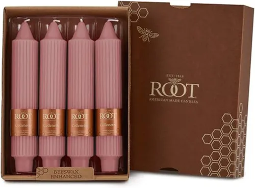 Miniatura 39 de Root Candles Velas de Cena Sin Aroma Juego de Velas en Caja de Mezcla Premium de Cera de Abeja, 9 Pulgadas, Rosa Polvoriento, 4 Unidades Rosa