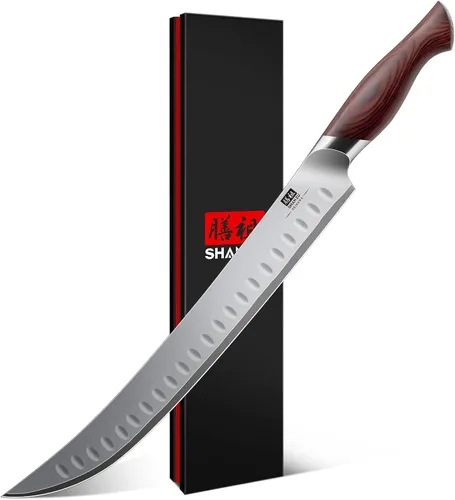 Miniatura 12 de SHAN ZU Juego de cuchillos japoneses de 3 piezas, juego de cuchillos de chef de acero inoxidable 10Cr15Mov de alto carbono, juego de cuchillos