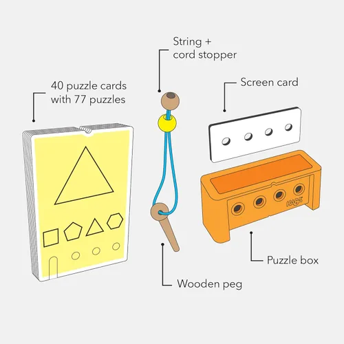 Miniatura 2 de HABA Juego de iniciación de Logic! CASE - Rompecabezas y juegos de coches, un juego de mano para desarrollar el pensamiento crítico para niños a