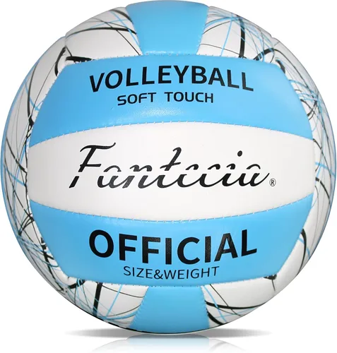 Miniatura 7 de Voleibol Oficial Talla 5 para jugar al aire libre, Balones de voleibol de playa suaves para jóvenes adultos, principiantes entrenamiento Lite