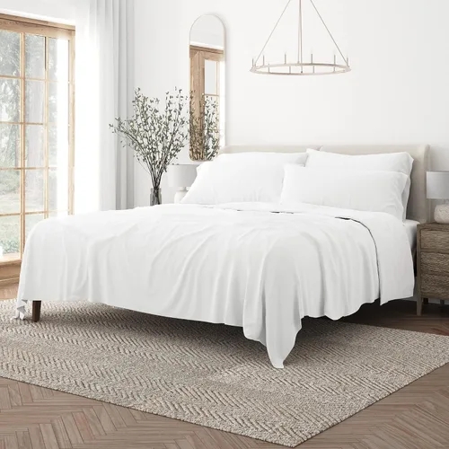 Miniatura 14 de Merit Linens Juego de sábanas de microfibra sólida ultra suave con fundas de almohada adicionales, tamaño individual, aguamarina