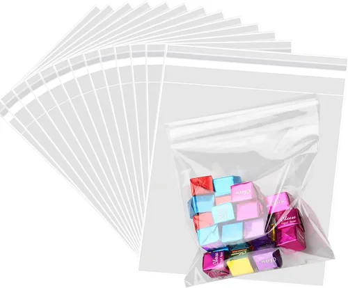 Miniatura 34 de 50 bolsas de celofán transparentes planas de 7" x 12" (A:17.8*A:30.4 cm), bolsas de celofán de polietileno de 2.8 mils para envolver regalos