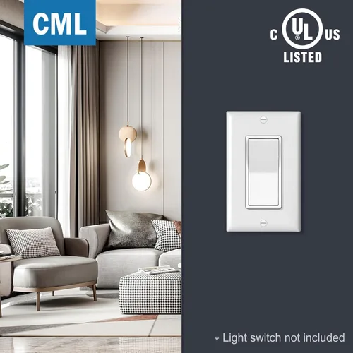 Miniatura 6 de CML Placas Decorativas de Pared, Paquete de 50 Cubiertas para Receptáculos de Toma de Corriente, Placas de Interruptor de 1-Gang, Tamaño Estándar
