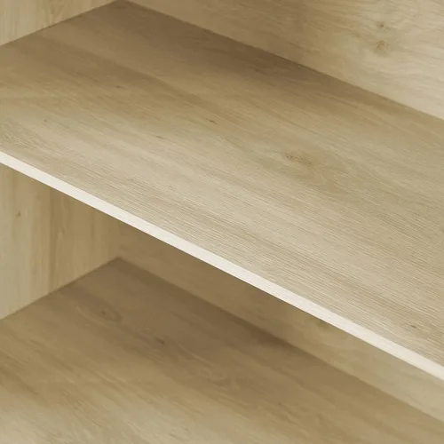 Miniatura 9 de Aparador de buffet Armarios de almacenamiento de cocina con puertas decoradas de ratán de madera natural, armario de licor, pasillo, mesa de consola