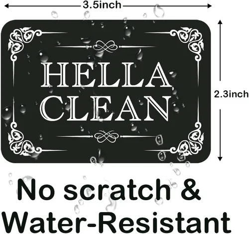 Miniatura 5 de Imán para lavavajillas "Clean Dirty Sign" QMMD Hella Clean and Dirty Af Sign