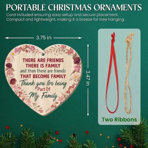 Miniatura 2 de OASSIE Regalos de Navidad de Amistad para Mujeres y Hombres - Adornos Navideños de Amigos de Madera 2025 - Adornos de Amistad para Decoraciones