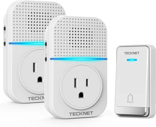 Miniatura 8 de TECKNET Timbre inalámbrico, timbre de puerta enchufable, timbres de puerta impermeables IP66, timbre de puerta inalámbrico sin cable de 1300 pies