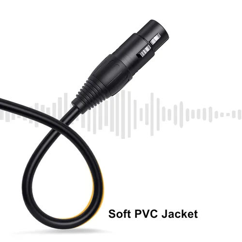 Miniatura 3 de CableCreation Divisor XLR equilibrado de 1 pie x 2 piezas, 2 x LR hembra a XL R macho, micrófono de 3 pines x L R Y cable de micrófono dividido 1