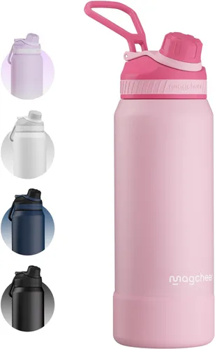 Miniatura 20 de Botella de agua aislada de 24 onzas, acero inoxidable al vacío de doble pared, diseño de boca ancha, botella reutilizable a prueba de fugas