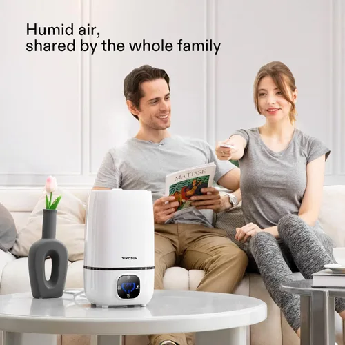 Miniatura 2 de VIVOSUN Humidificador de niebla fría de 4L con control remoto para dormitorio, plantas, bebé, piel seca