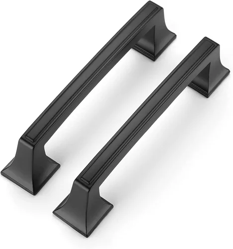 Miniatura 9 de Haidms Paquete de 10 tiradores dorados para gabinete, tiradores de gabinete con agujero central de 3 pulgadas, tiradores modernos cuadrados