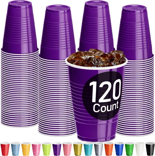 Miniatura 37 de DecorRack - Vasos desechables y reutilizables de 12 onzas para fiestas de cumpleaños, despedidas de soltera, campamentos, eventos en interiores y al