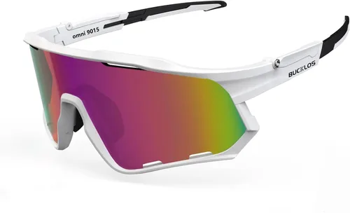 Miniatura 21 de BUCKLOS Gafas de sol polarizadas para ciclismo y correr para hombres y mujeres, protección UV400, gafas de sol TR90 para bicicleta, béisbol, Marcos