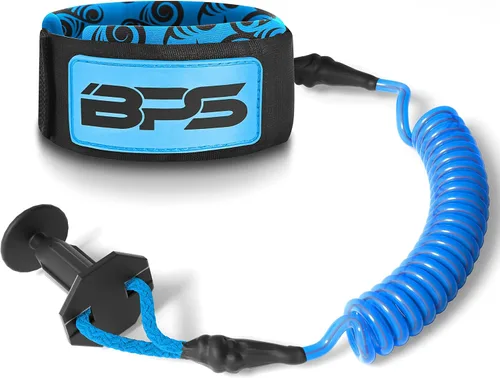 Miniatura 8 de BPS Nueva Zelanda 'Storm' Bodyboard Correa – Bobina premium de 4 pies en espiral de muñeca Boogie Board correas con enchufe