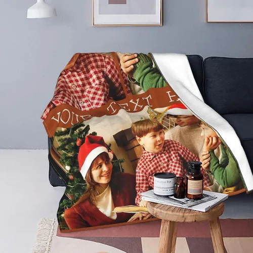 Miniatura 7 de Abybela Manta personalizada con texto fotográfico para regalos de parejas, manta personalizada con imagen, regalos para novio, novia, esposa, Foto-3