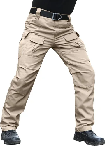 Miniatura 18 de Hiwise Pantalones tácticos elásticos para hombre, resistentes al agua, pantalones cargo Ripstop, ligeros para exteriores, pantalones de senderismo