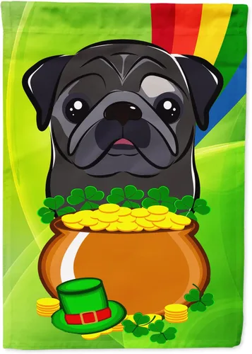 Miniatura 18 de Caroline's Treasures BB1963GF Bandera de Bulldog Inglés para el Día de San Patricio para el jardín, bandera decorativa para patio exterior, patio