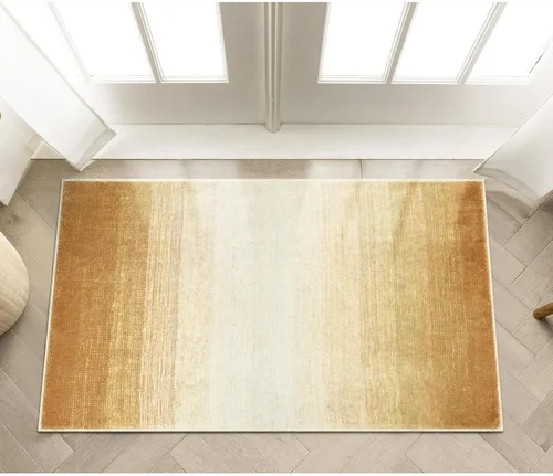 Miniatura 41 de Wonnitar Alfombra rosa lavable de 2 x 6 pies, moderna alfombra de pasillo de baño en degradé, contemporáneo, antideslizante, alfombra degradada