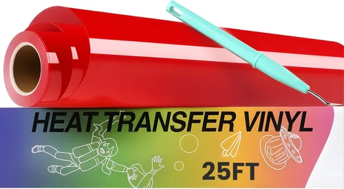 Miniatura 14 de HTVRONT Rollo de vinilo de transferencia de calor HTV – 12 pulgadas x 25 pies, vinilo negro para planchar para camisetas, fácil de desmalezar