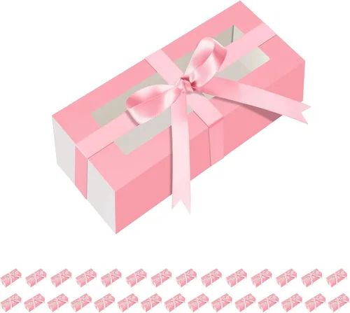 Miniatura 9 de HAPPY POTATO Paquete de 30 cajas de macarrones para 4 o 5, 4 x 1.9 x 1.9 pulgadas, cajas de embalaje de macarrón, caja de macarrón blanco