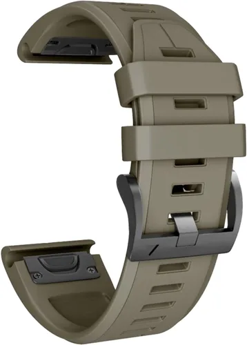 Miniatura 10 de ANCOOL Correa de reloj Garmin Fenix 5X/7X/6X Quickfit de 1.024 in compatible con Fenix 6X Pro/5X Plus/7X Pro/8 2.008 in (negro, verde oliva)