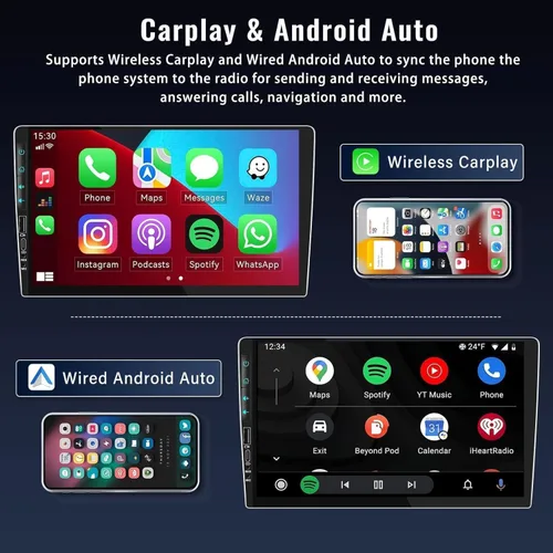 Miniatura 3 de 2+64G para Ford F150 2009 2010 2011 2012 Android 15 Radio de coche estéreo con Carplay Android Auto, pantalla táctil de 9 pulgadas, Bluetooth