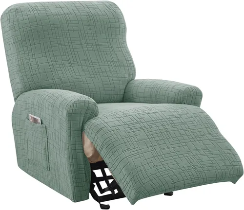 Miniatura 29 de KRFOONN Fundas elásticas para sillón reclinable con estampado, fundas para sillas reclinables de 4 piezas, fundas para sillón reclinable Lazy Boy