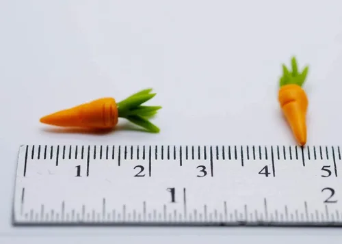 Miniatura 2 de 1shopforyou Juego decorativo de zanahorias sueltas de 20 piezas, detalles de exhibición de arcilla para decoración del hogar y estilo artesanal