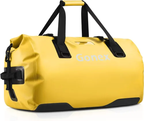 Miniatura 12 de Gonex Bolsa de lona impermeable extra grande de 40 L, 60 L, 80 L, bolsa de lona seca de viaje, bolsa resistente con correas y asas duraderas