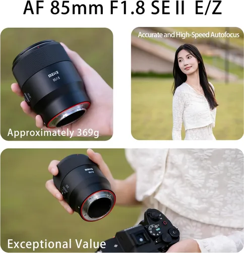 Miniatura 6 de Meike 85mm F1.8 SE Mark II STM AF Full Frame Lente de Telefoto Media Auto Focus de Alta Resolución 8K Retrato Compatible con Cámaras Sin Espejo Sony
