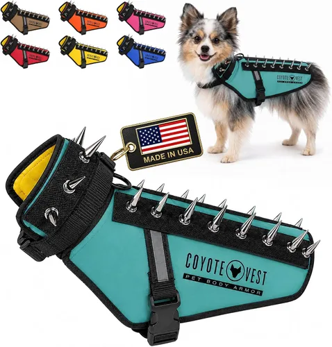 Miniatura 14 de CoyoteVest Chaleco Protector de Arnés para Perro, Accesorios Reflectantes para Perro con Picos para Proteger a tu Mascota de Ataques de Rapaces