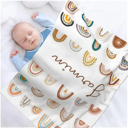 Miniatura 14 de Mantas de bebé personalizadas para niñas, manta de bebé suave personalizada para niños, regalos personalizados para bebés recién nacidos y manta