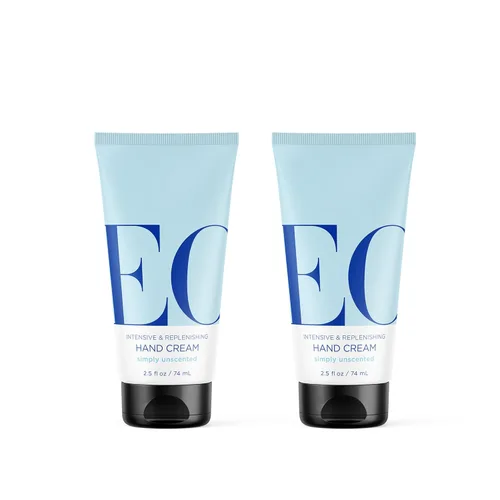 Crema para manos EO, 2.5 onzas (paquete de 2), sin aroma, hidratante para piel seca