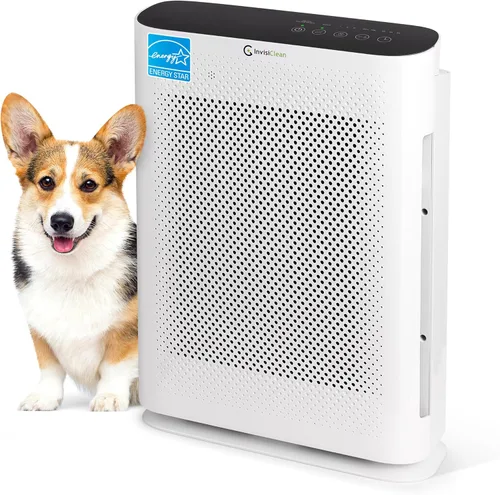 Purificador de aire para alergias en el hogar y mascotas | Filtro H13 True HEPA 4 en 1/ionizador/carbono + luz UV | Purificadores de aire portátiles