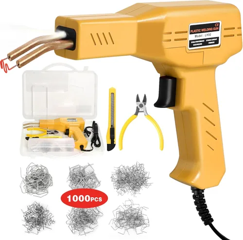 Miniatura 8 de ATOLS Soldador de plástico, 1000 grapas, Kit de soldadura de plástico, Kit de grapadora en caliente, Kit de pistola de soldadura de plástico, Kit