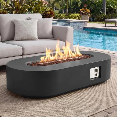 Miniatura 23 de ECOTOUGE Mesa de cubierta de tanque de propano, 15.5 pulgadas para mesa de fuego, mesa oculta cilíndrica para exteriores para fogata de gas