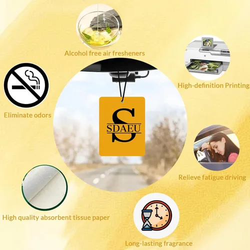 Miniatura 4 de Ambientador de aire personalizado con foto para automóvil, ambientador de doble cara personalizado para automóvil, ambientador de olor con texto