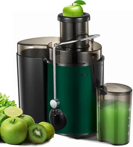 Miniatura 11 de Máquinas de exprimir, exprimidor HOUSNAT para frutas y verduras enteras con ajuste de 3 velocidades, versión mejorada con motor de 400 W