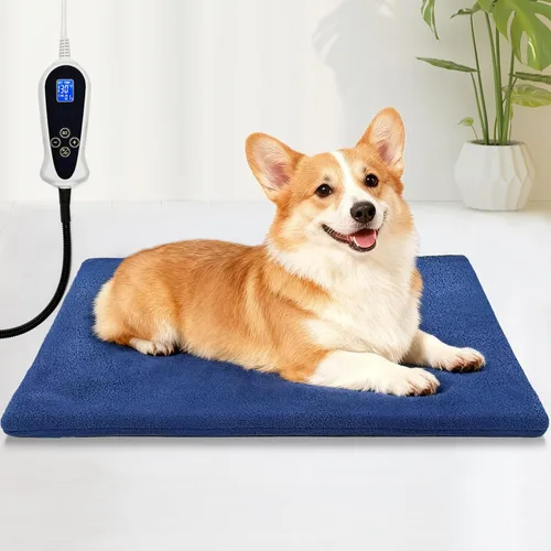Miniatura 10 de Bestio Almohadilla térmica grande para perros, cama térmica para perros de 34 x 21 pulgadas con calor constante y modos automáticos, almohadilla