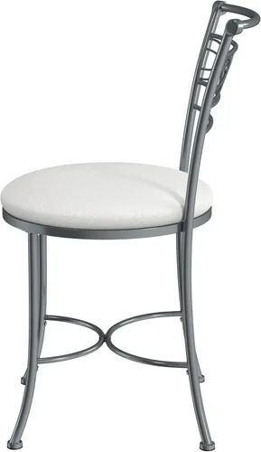 Miniatura 12 de Hillsdale Furniture Dutton - Taburete de tocador, cromado