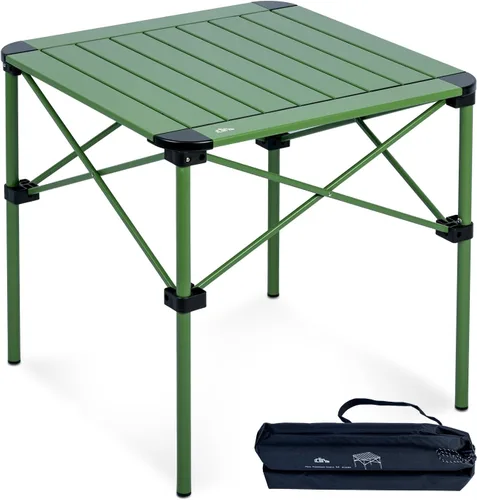 Miniatura 13 de iClimb Mesa ligera y estable de aluminio plegable cuadrada con parte superior enrollable y bolsa de transporte para acampar, picnic, patios